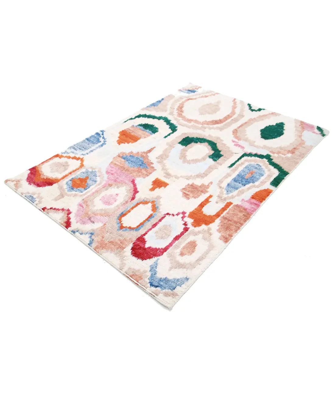 Hand Knotted Tribal Moroccan Wool Rug - 4'9'' x 7'1''