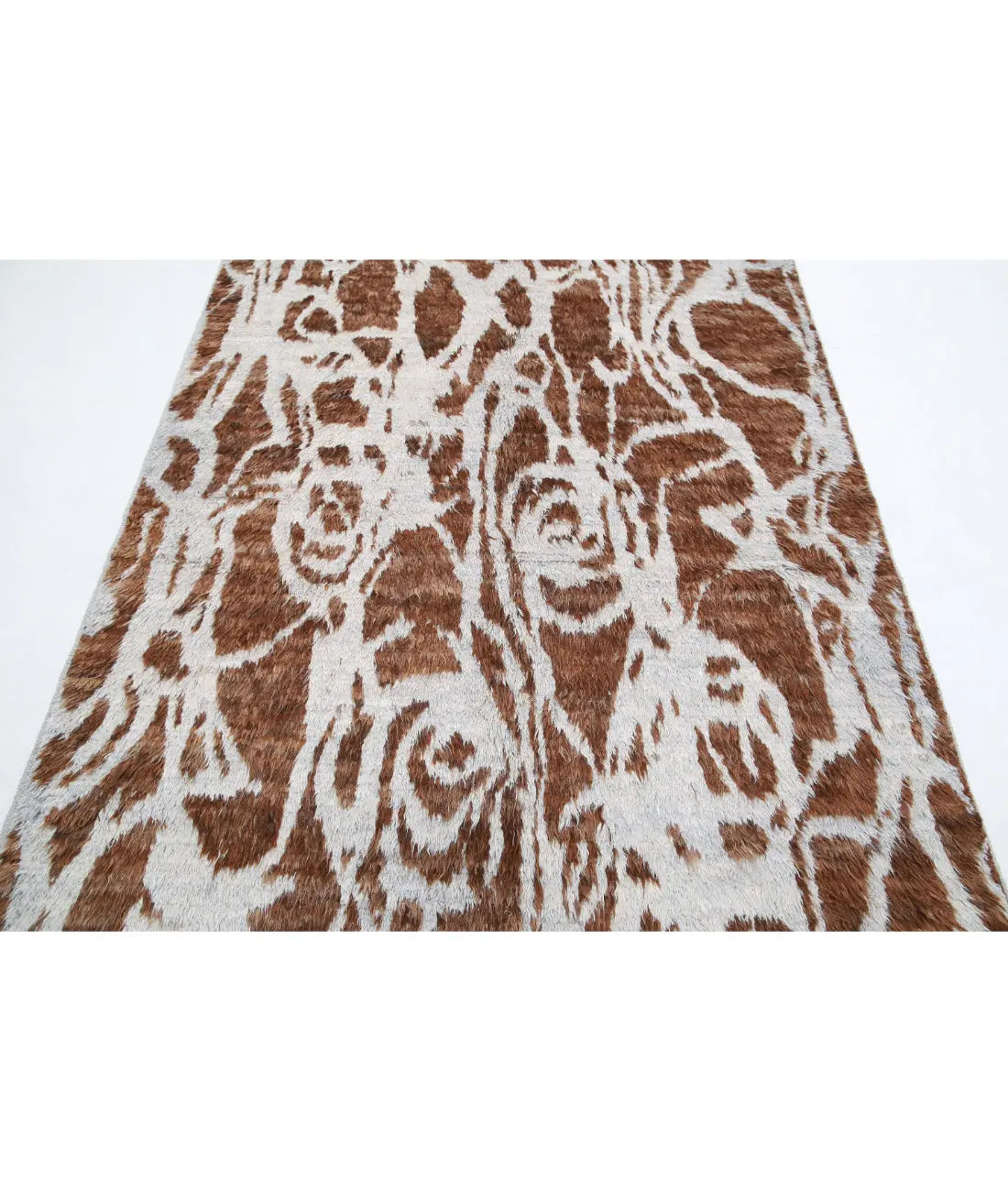 Alfombra de lana marroquí tribal anudada a mano - 5'1'' x 7'3''