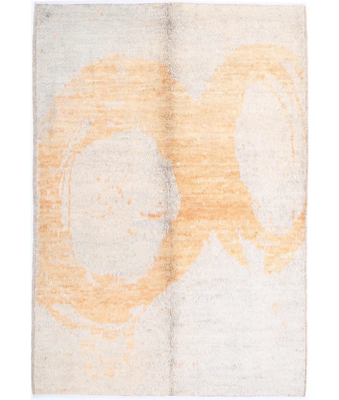 Hand Knotted Tribal Moroccan Wool Rug - 5'1'' x 7'5''