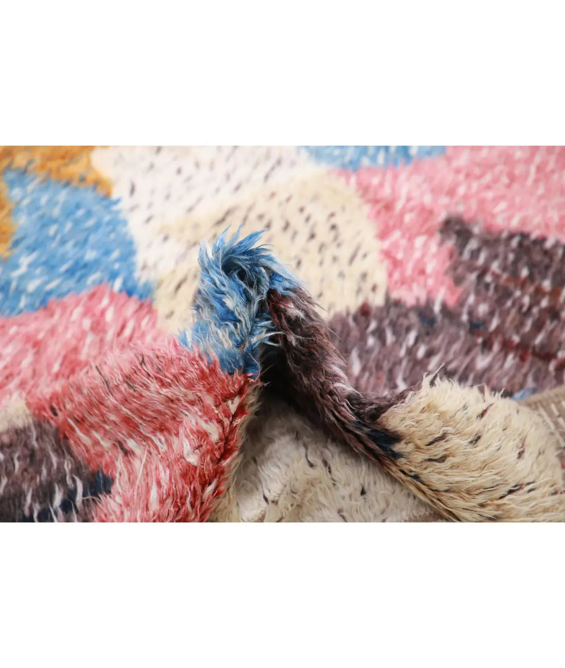 Alfombra de lana marroquí tribal anudada a mano - 6'7'' x 9'3''