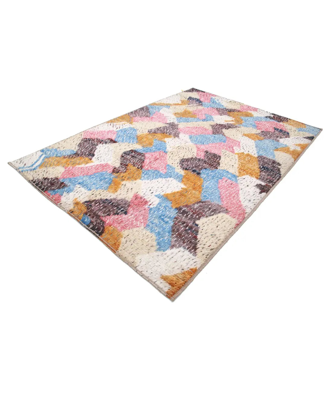 Alfombra de lana marroquí tribal anudada a mano - 6'7'' x 9'3''