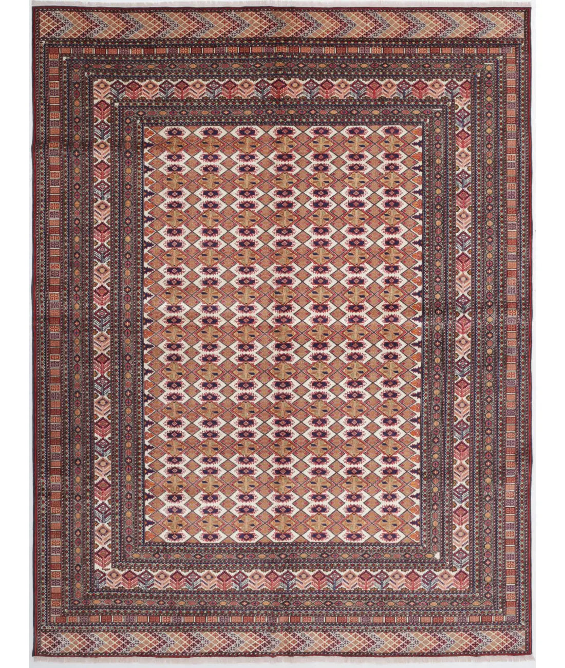 Hand Knotted Tribal Silk Tane Silk Rug - 6'9'' x 8'11''