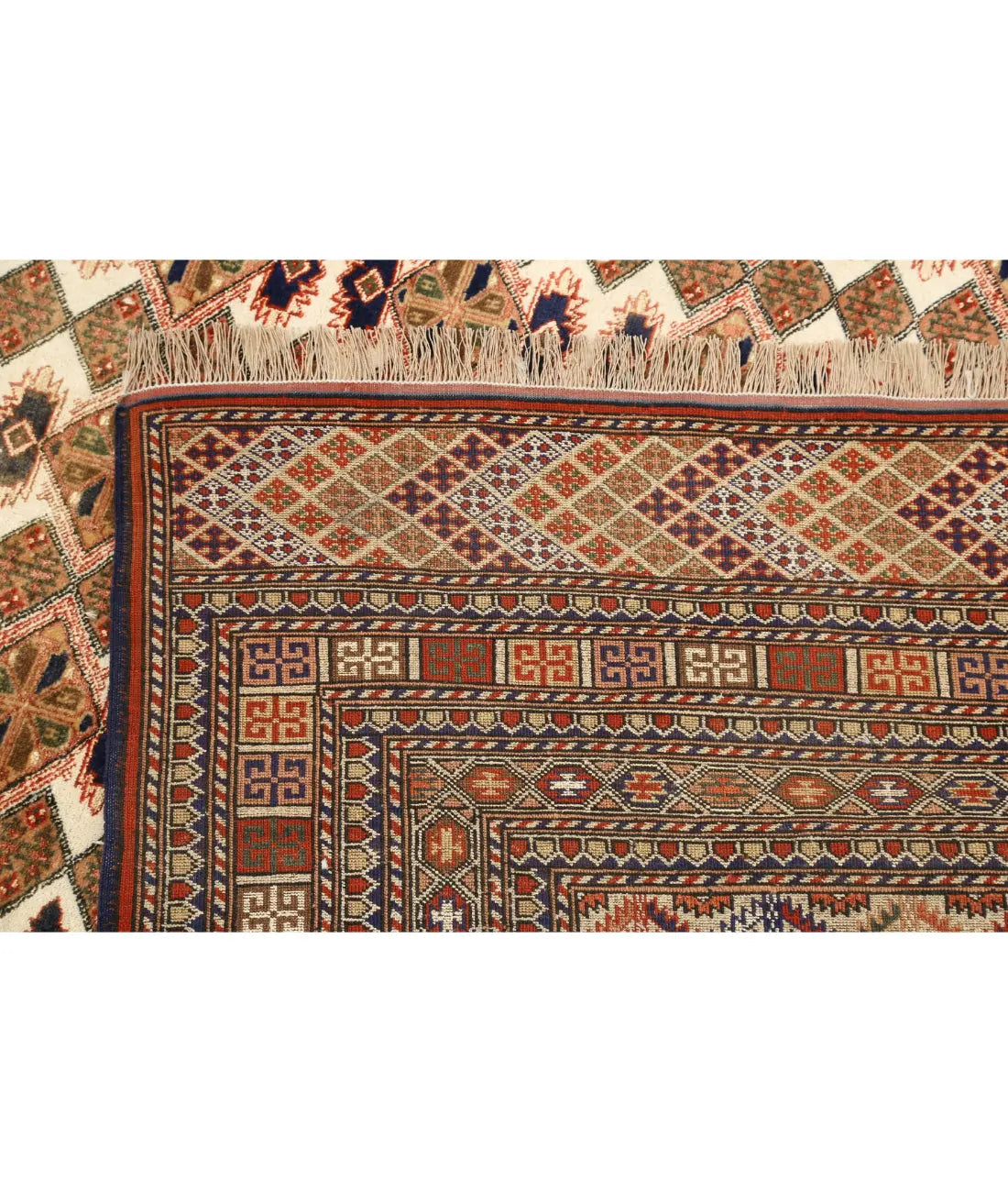 Hand Knotted Tribal Silk Tane Silk Rug - 6'9'' x 9'2''