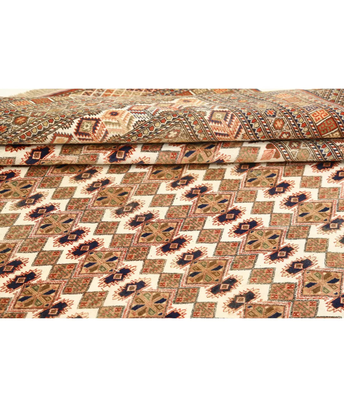 Hand Knotted Tribal Silk Tane Wool & Silk Rug - 6'9'' x 9'2'' - Arteverk Rugs Area rug