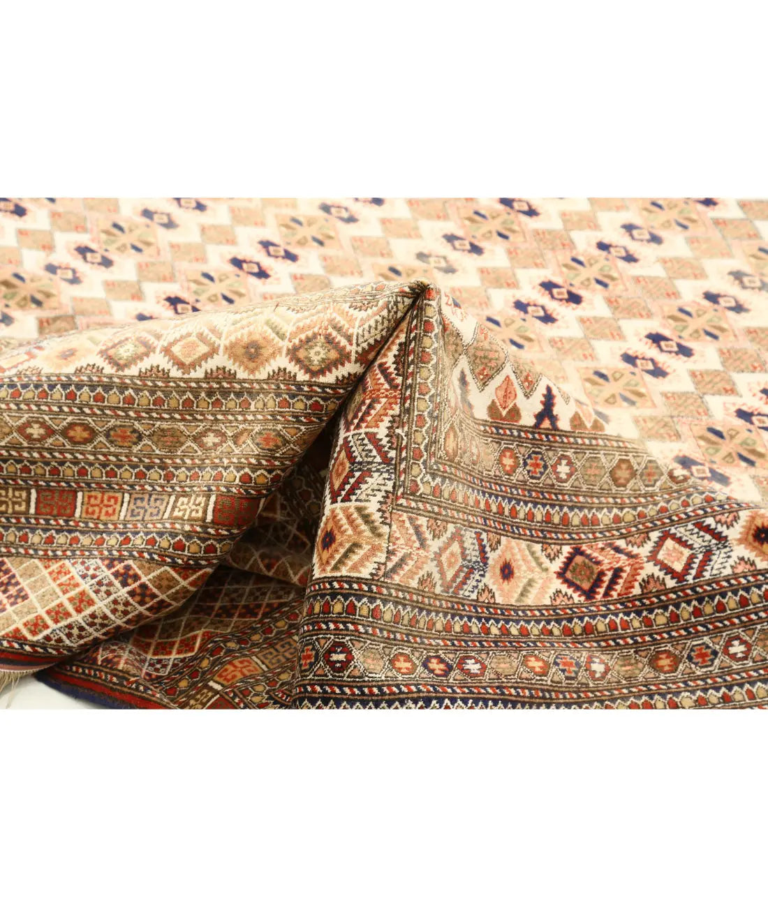 Hand Knotted Tribal Silk Tane Wool & Silk Rug - 6'9'' x 9'2'' - Arteverk Rugs Area rug