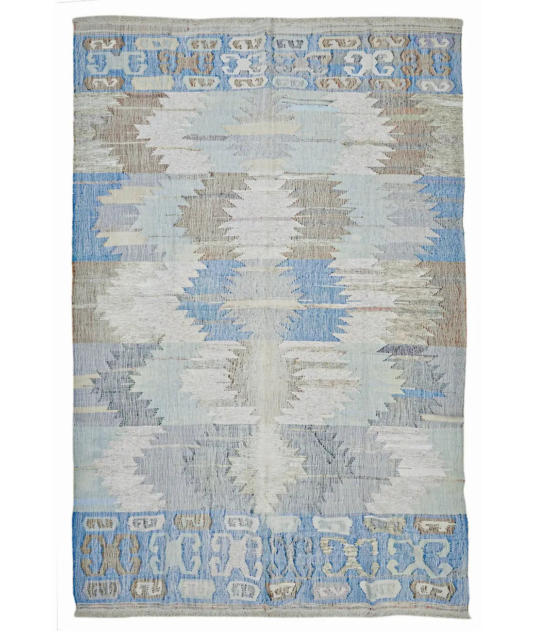 Hand Woven Modern Lily Cotton Kilim Rug - 10'1'' x 14'1''