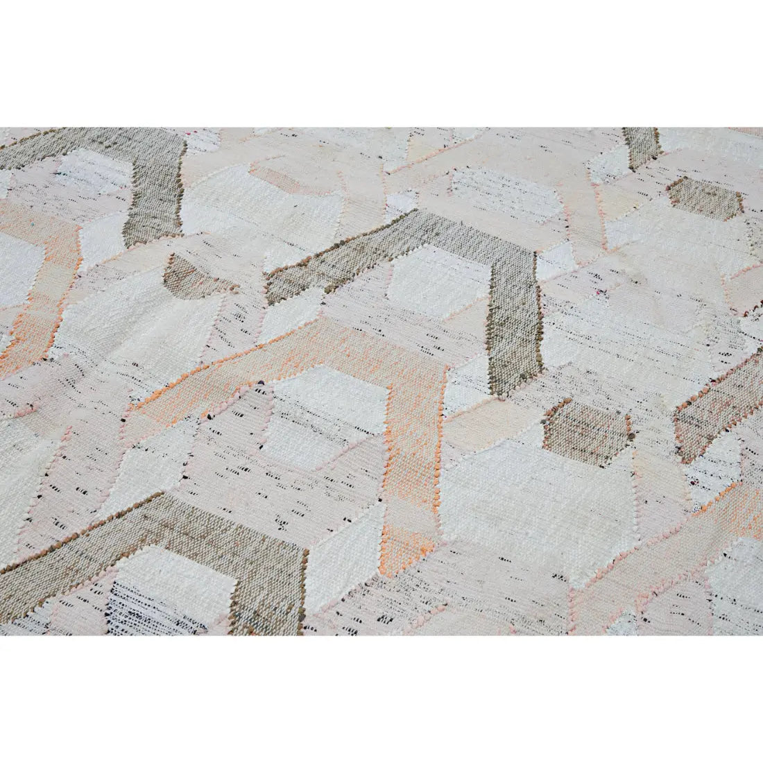 Hand Woven Modern Lily Cotton Kilim Rug - 12'0'' x 14'8''