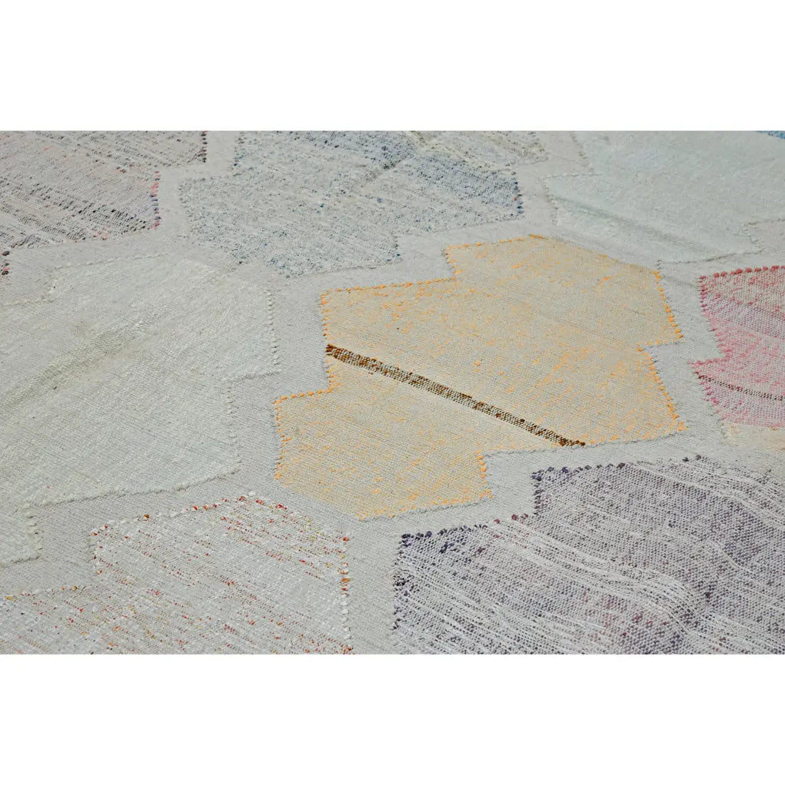 Hand Woven Modern Lily Cotton Kilim Rug - 12'1'' x 14'8''