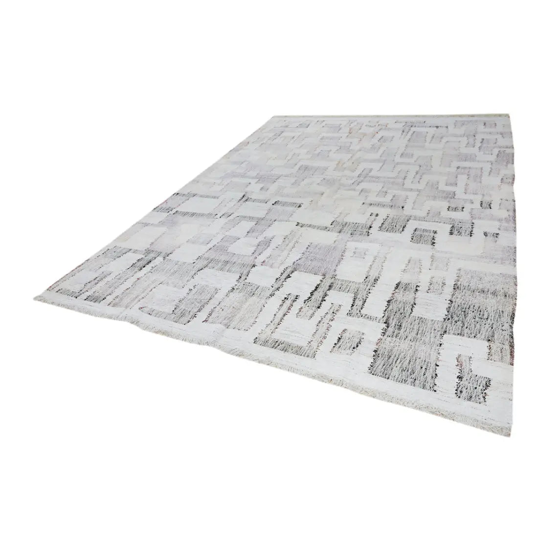 Hand Woven Modern Lily Cotton Kilim Rug - 7'10'' x 11'0''