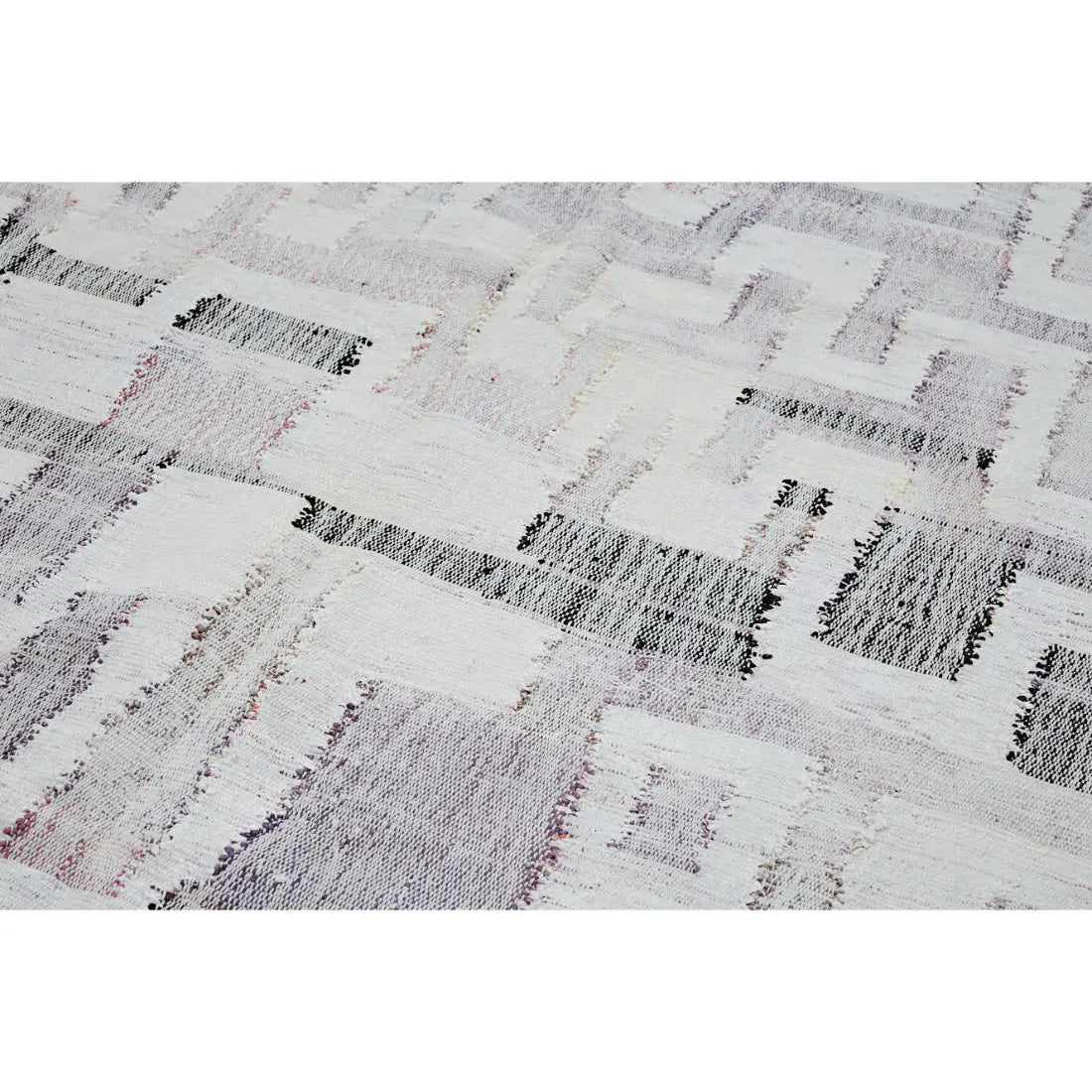 Hand Woven Modern Lily Cotton Kilim Rug - 7'10'' x 11'0''