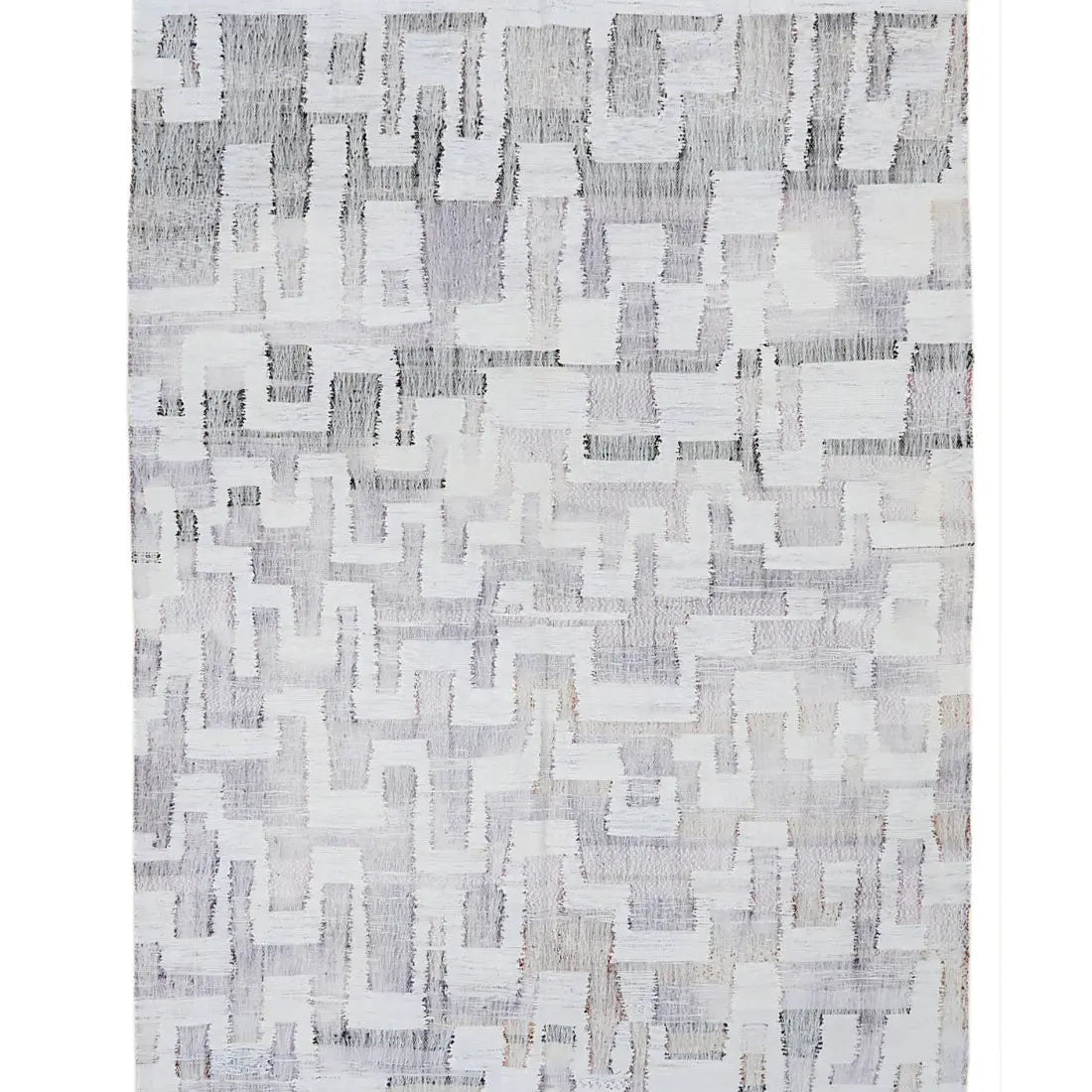 Hand Woven Modern Lily Cotton Kilim Rug - 7'10'' x 11'0''