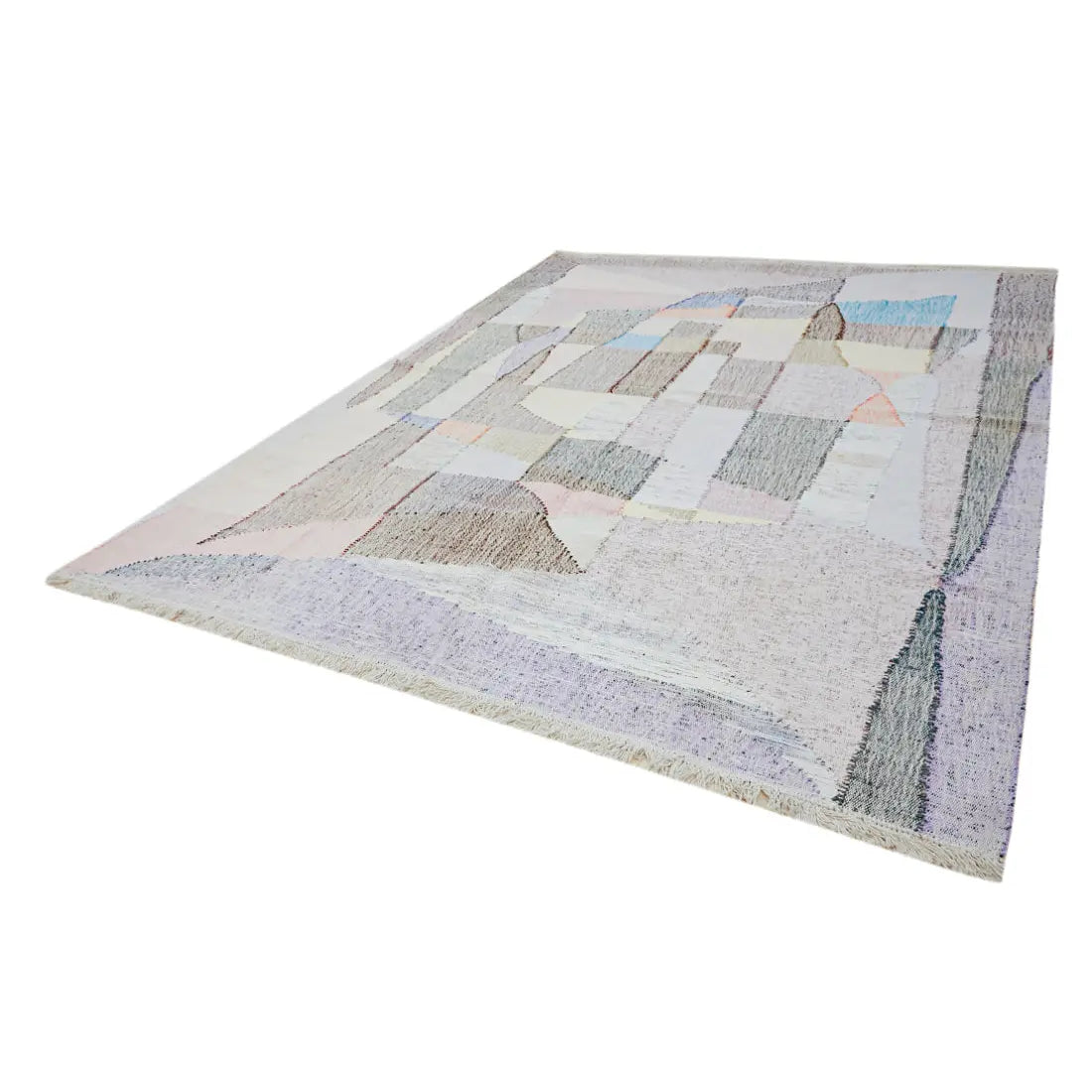 Hand Woven Modern Lily Cotton Kilim Rug - 8'3'' x 11'8''