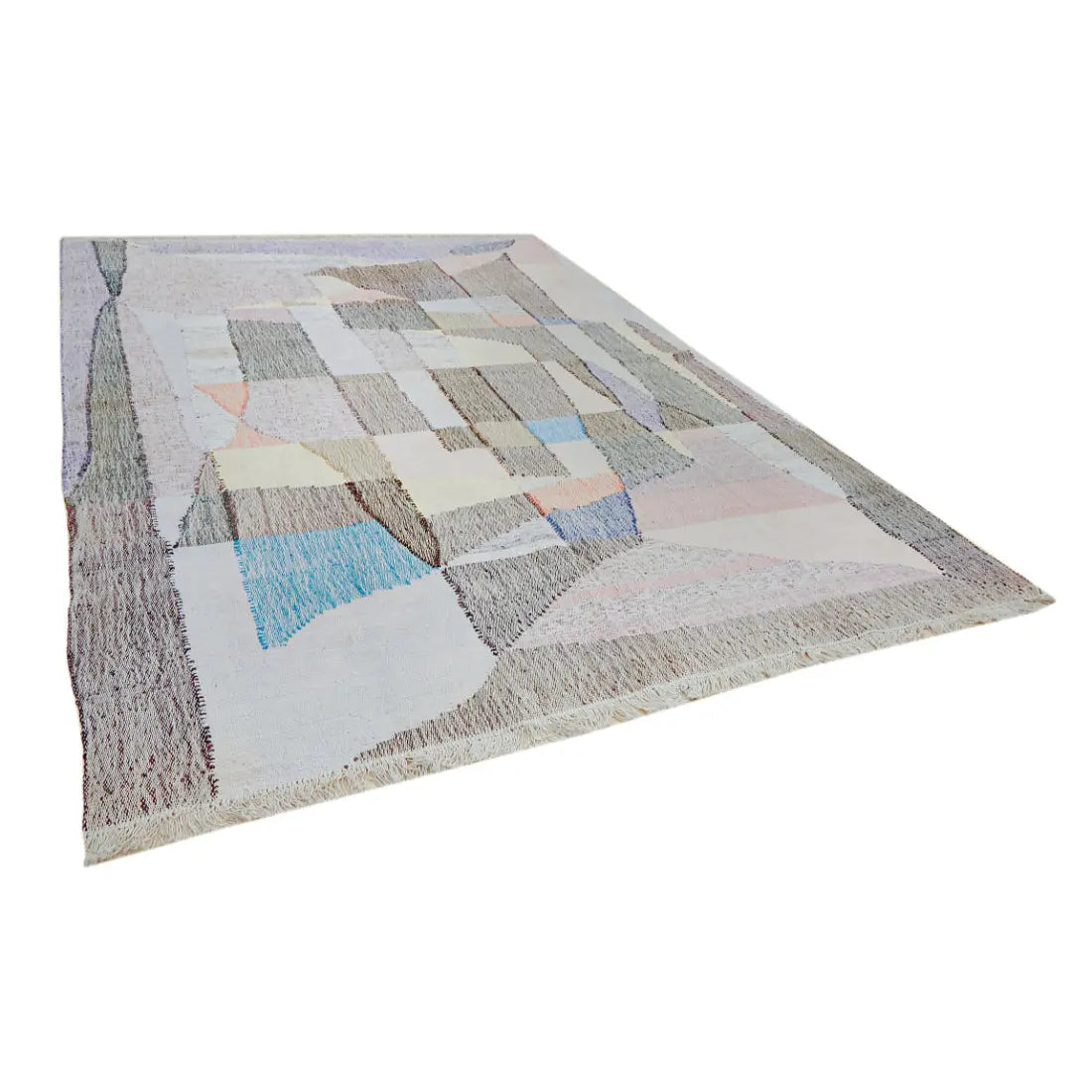 Hand Woven Modern Lily Cotton Kilim Rug - 8'3'' x 11'8''