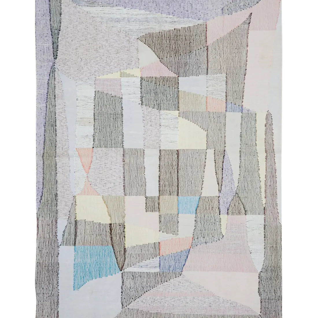 Hand Woven Modern Lily Cotton Kilim Rug - 8'3'' x 11'8''