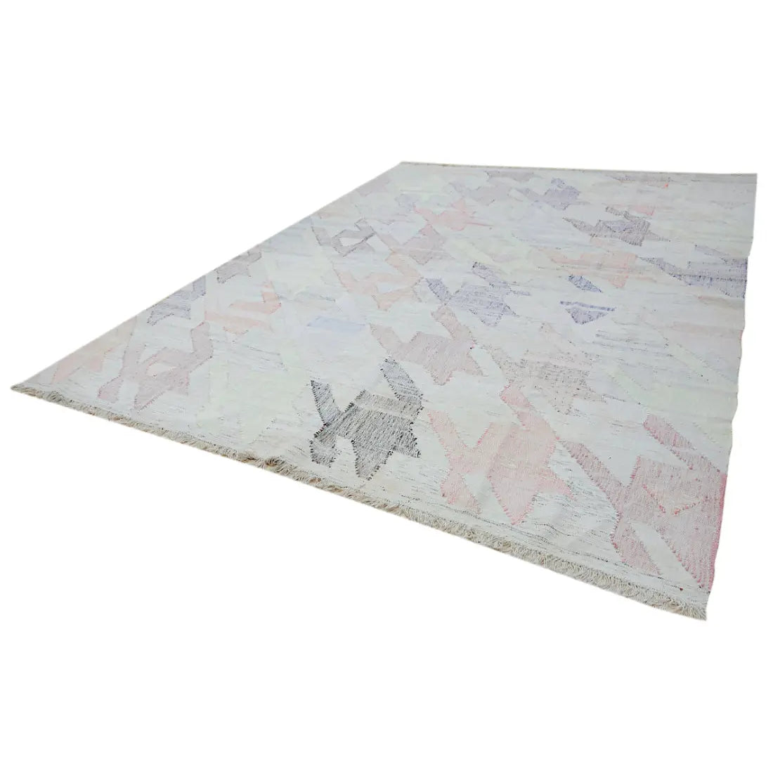 Hand Woven Modern Lily Cotton Kilim Rug - 9'8'' x 13'7''