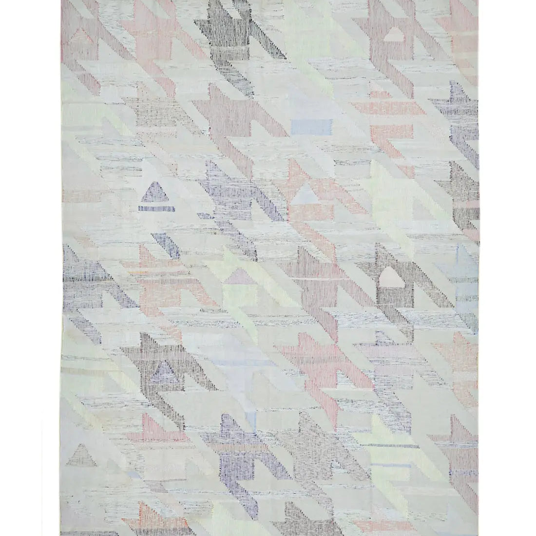 Hand Woven Modern Lily Cotton Kilim Rug - 9'8'' x 13'7''