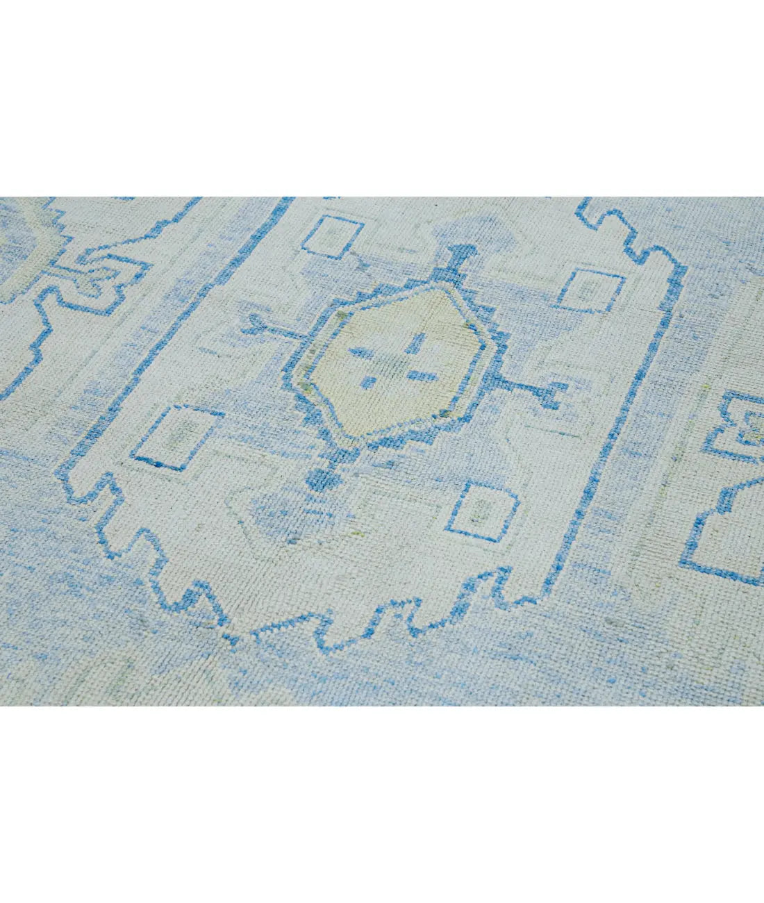 Hand Knotted Turkish Oushak Wool Rug - 9'2'' x 13'0''