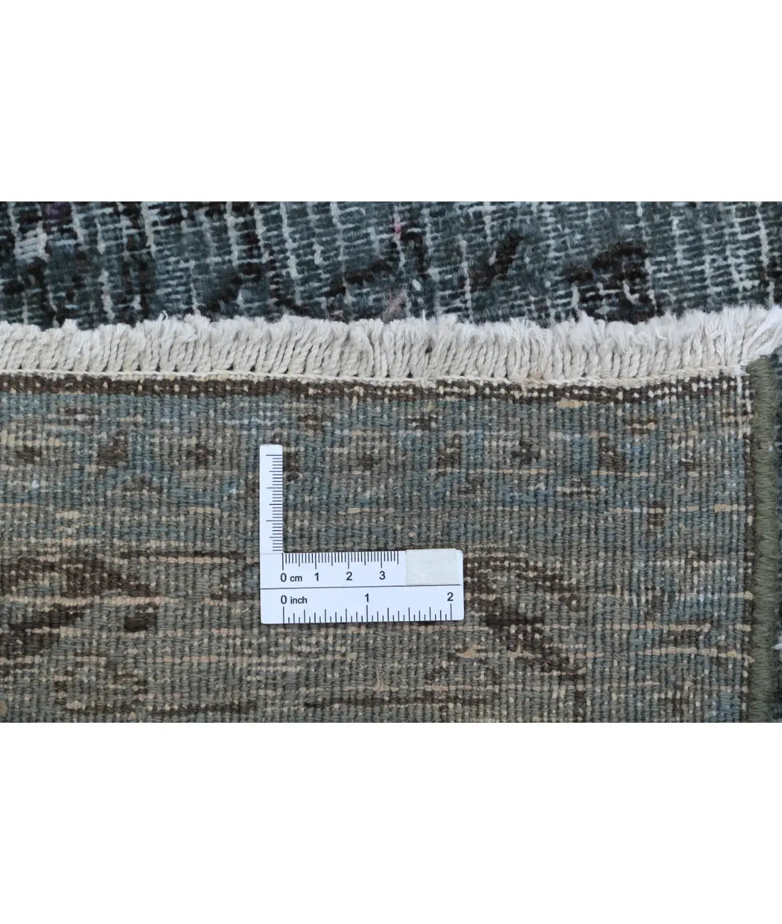 Hand Knotted Vintage Distressed Oriental Kashan Wool Rug - 7'11'' x 10'10''