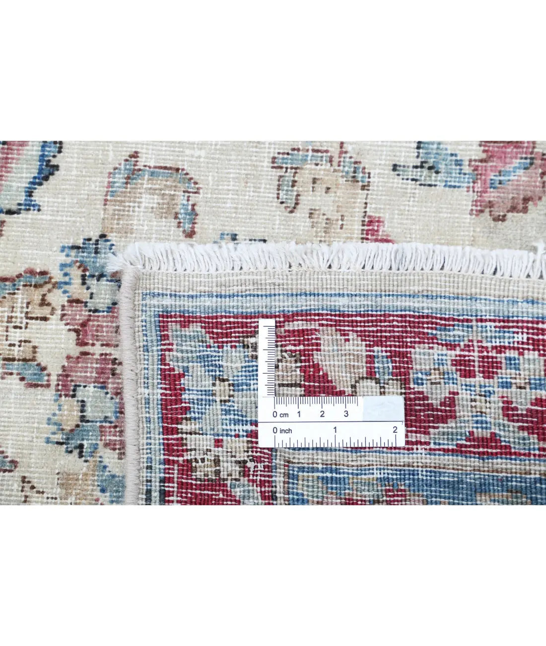 Hand Knotted Vintage Distressed Oriental Kerman Wool Rug - 5'10'' x 8'6''