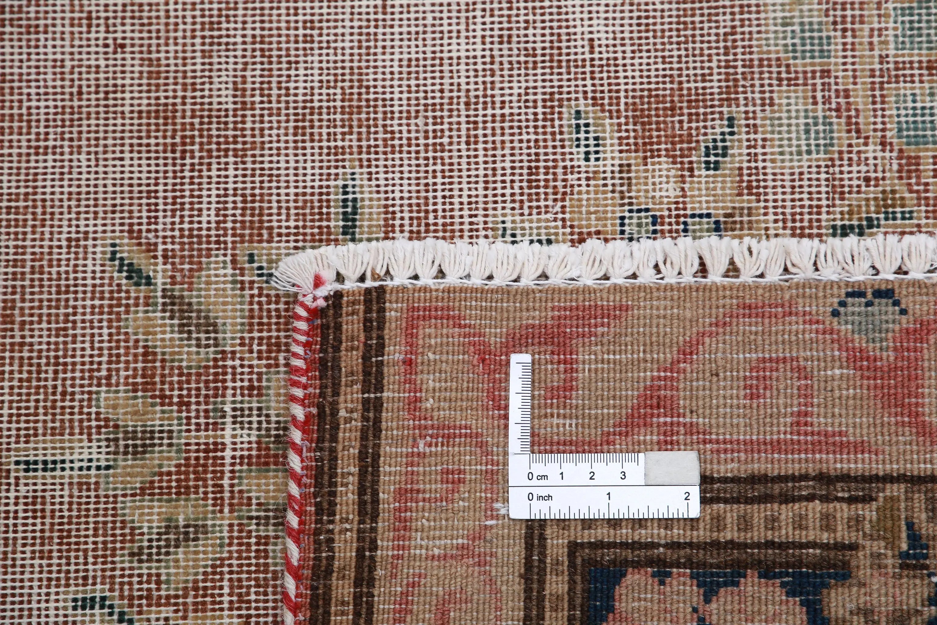 Hand Knotted Vintage Distressed Oriental Tabriz Wool Rug - 9'6'' x 12'9''
