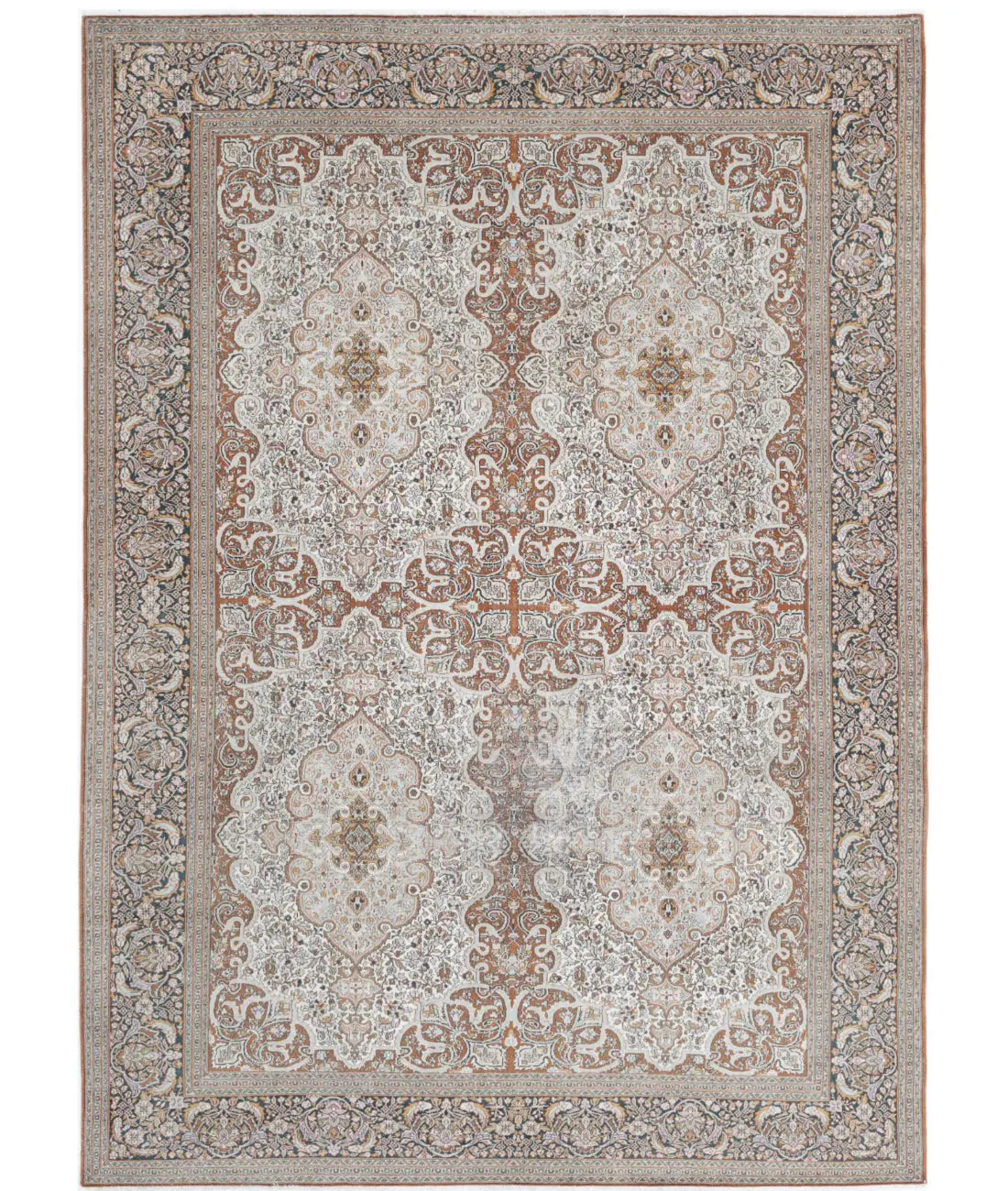 Hand Knotted Vintage Wool Rug - 7'9'' x 10'11''