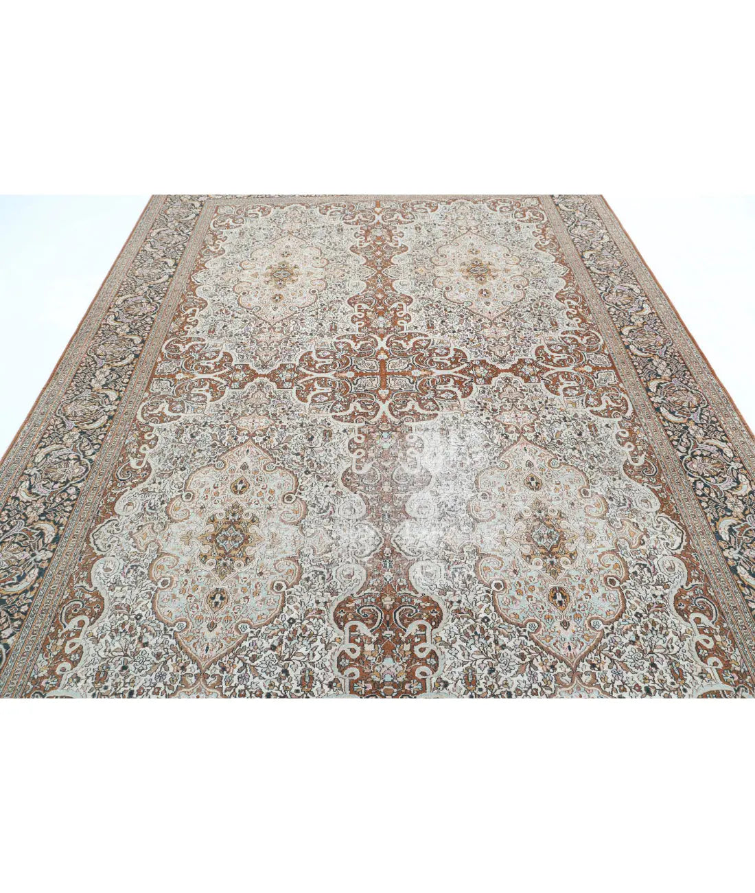 Hand Knotted Vintage Wool Rug - 7'9'' x 10'11''