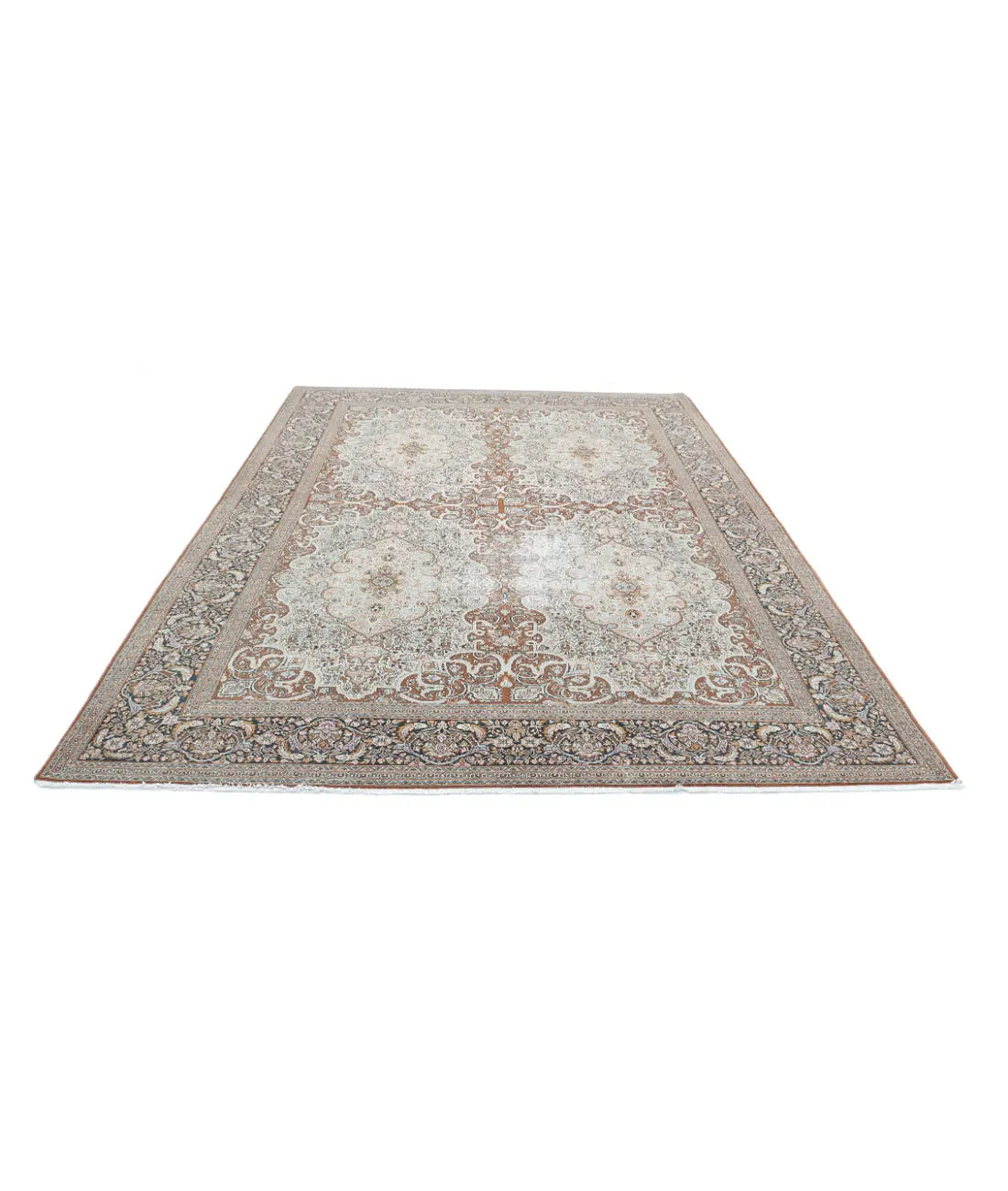 Hand Knotted Vintage Wool Rug - 7'9'' x 10'11''