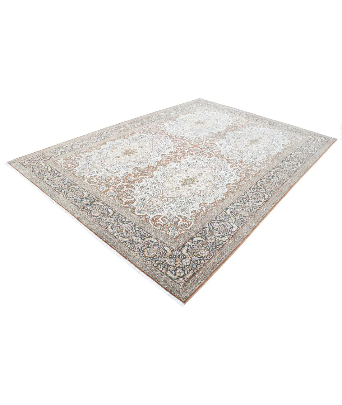 Hand Knotted Vintage Wool Rug - 7'9'' x 10'11''