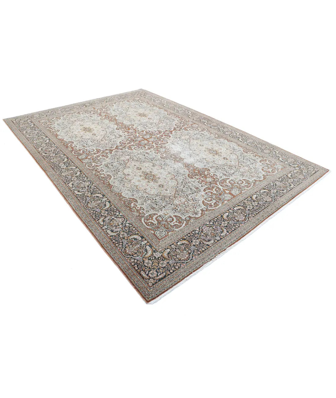 Hand Knotted Vintage Wool Rug - 7'9'' x 10'11''