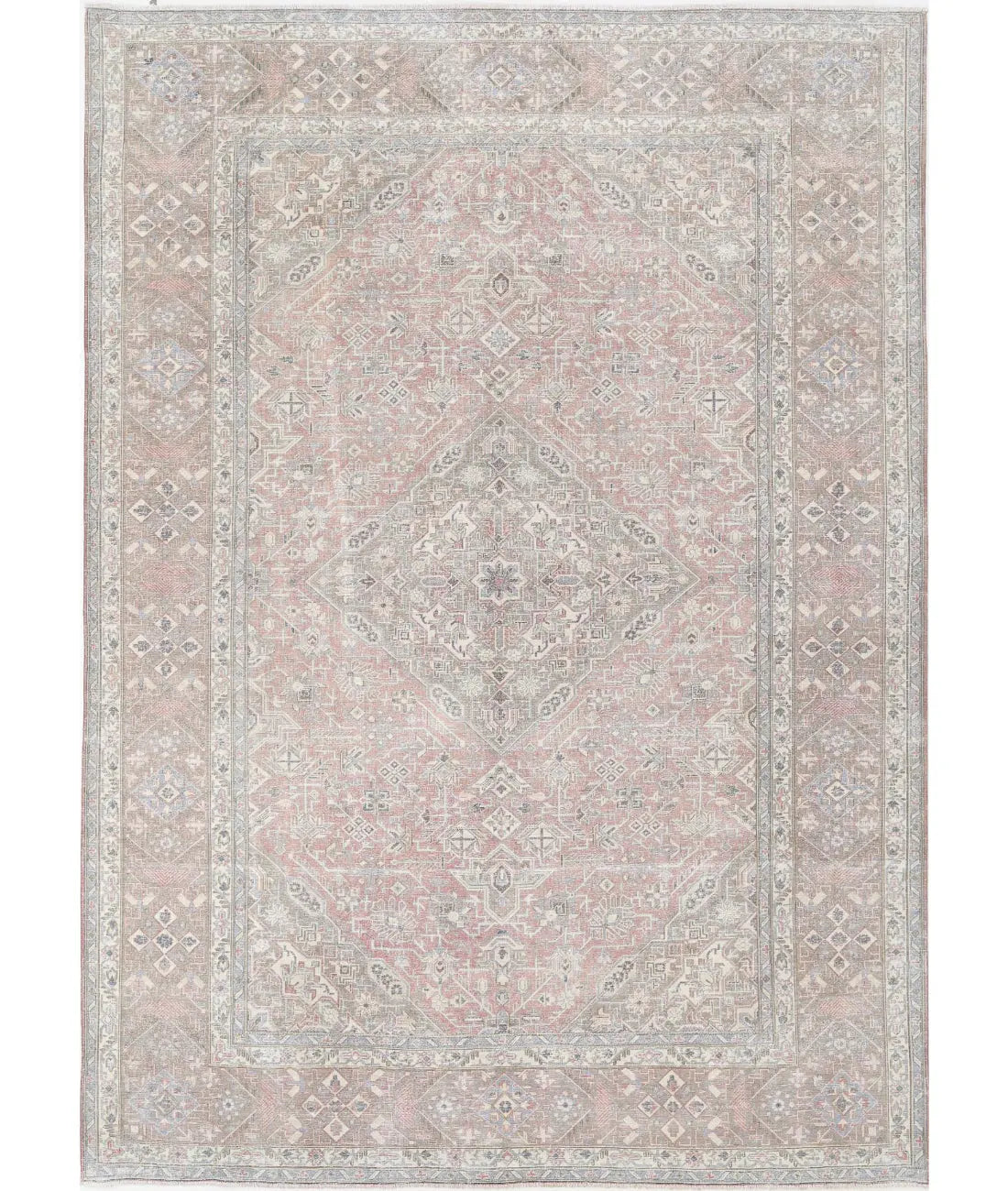 Hand Knotted Vintage Wool Rug - 9'4'' x 13'0''