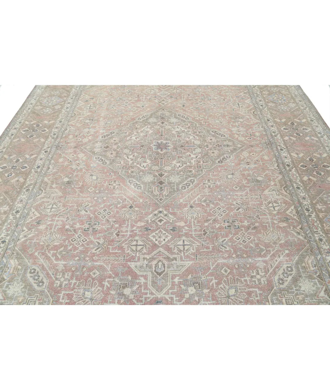 Hand Knotted Vintage Persian Tabriz Wool Rug - 9'4'' x 13'0'' - Arteverk Rugs Area rug
