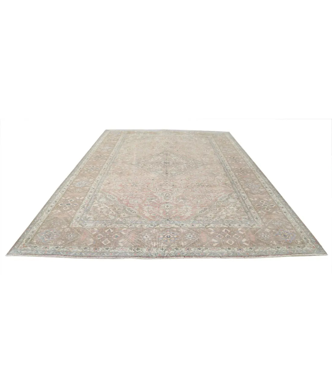 Hand Knotted Vintage Persian Tabriz Wool Rug - 9'4'' x 13'0'' - Arteverk Rugs Area rug