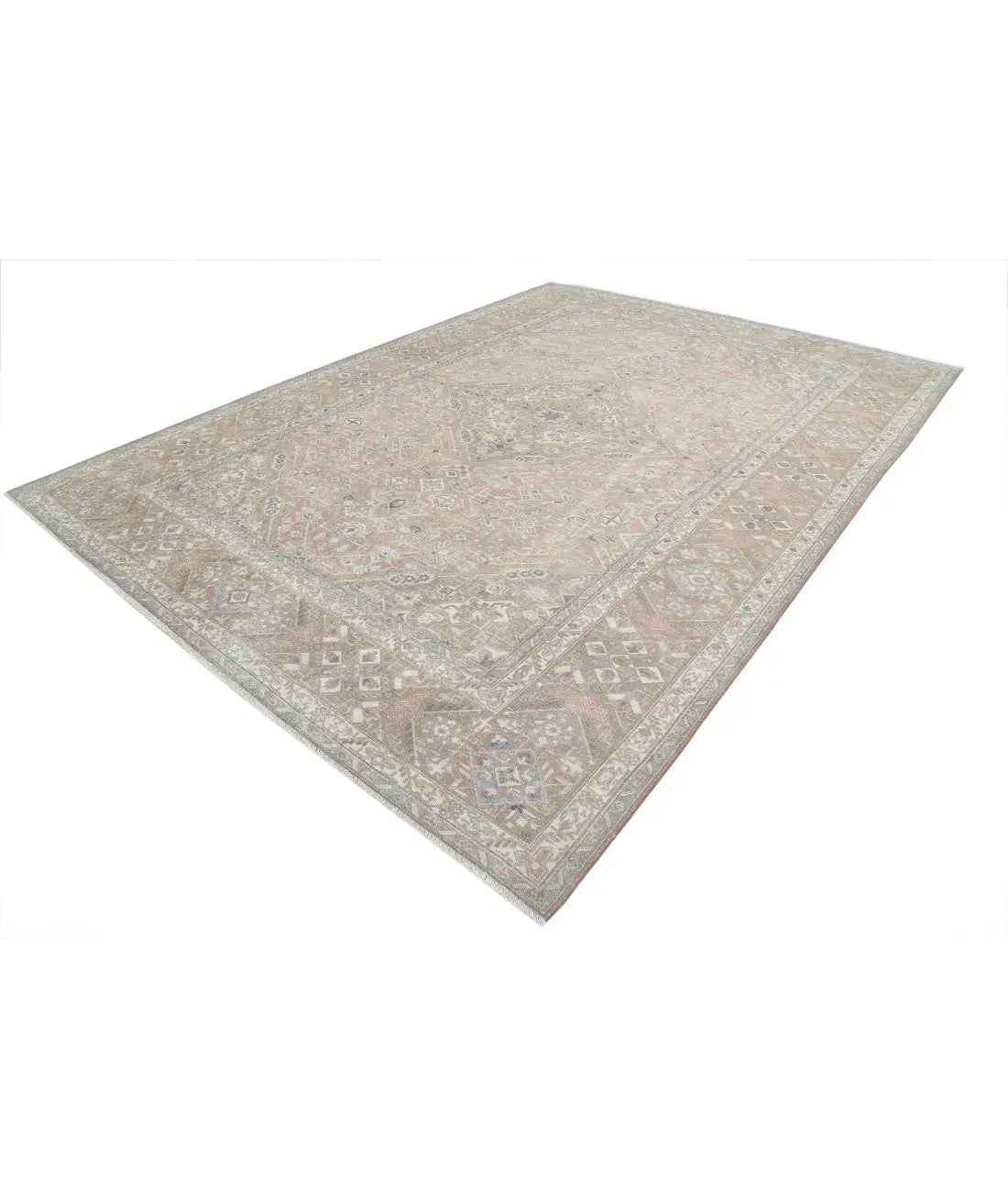 Hand Knotted Vintage Persian Tabriz Wool Rug - 9'4'' x 13'0'' - Arteverk Rugs Area rug
