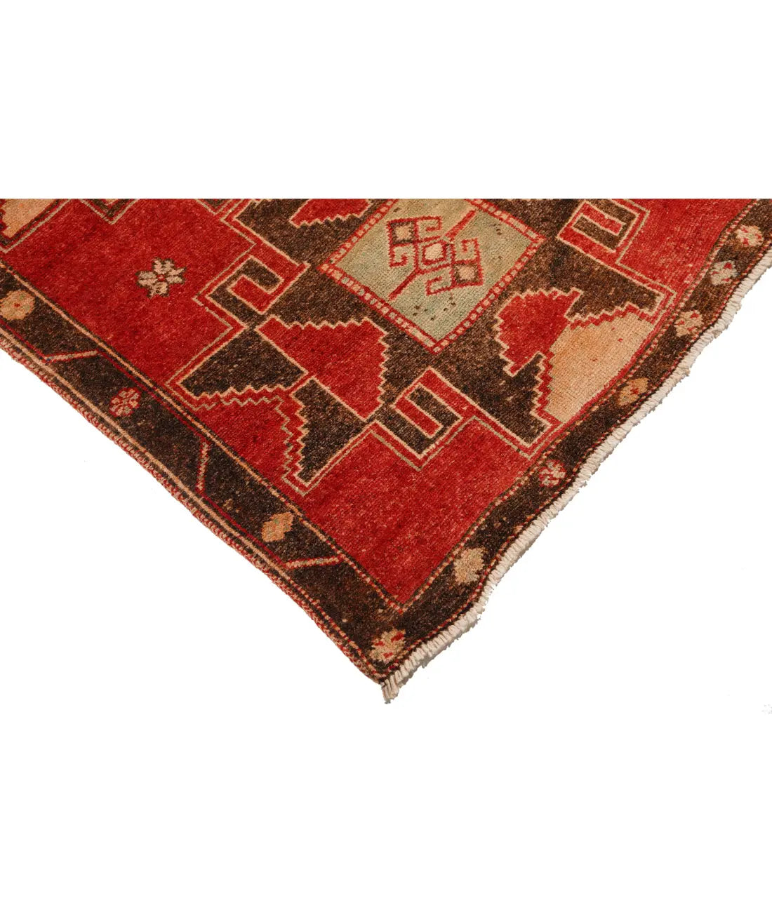 Hand Knotted Vintage Turkish Anatolian Wool Rug - 3'7'' x 12'2'' Arteverk Arteverk Rugs