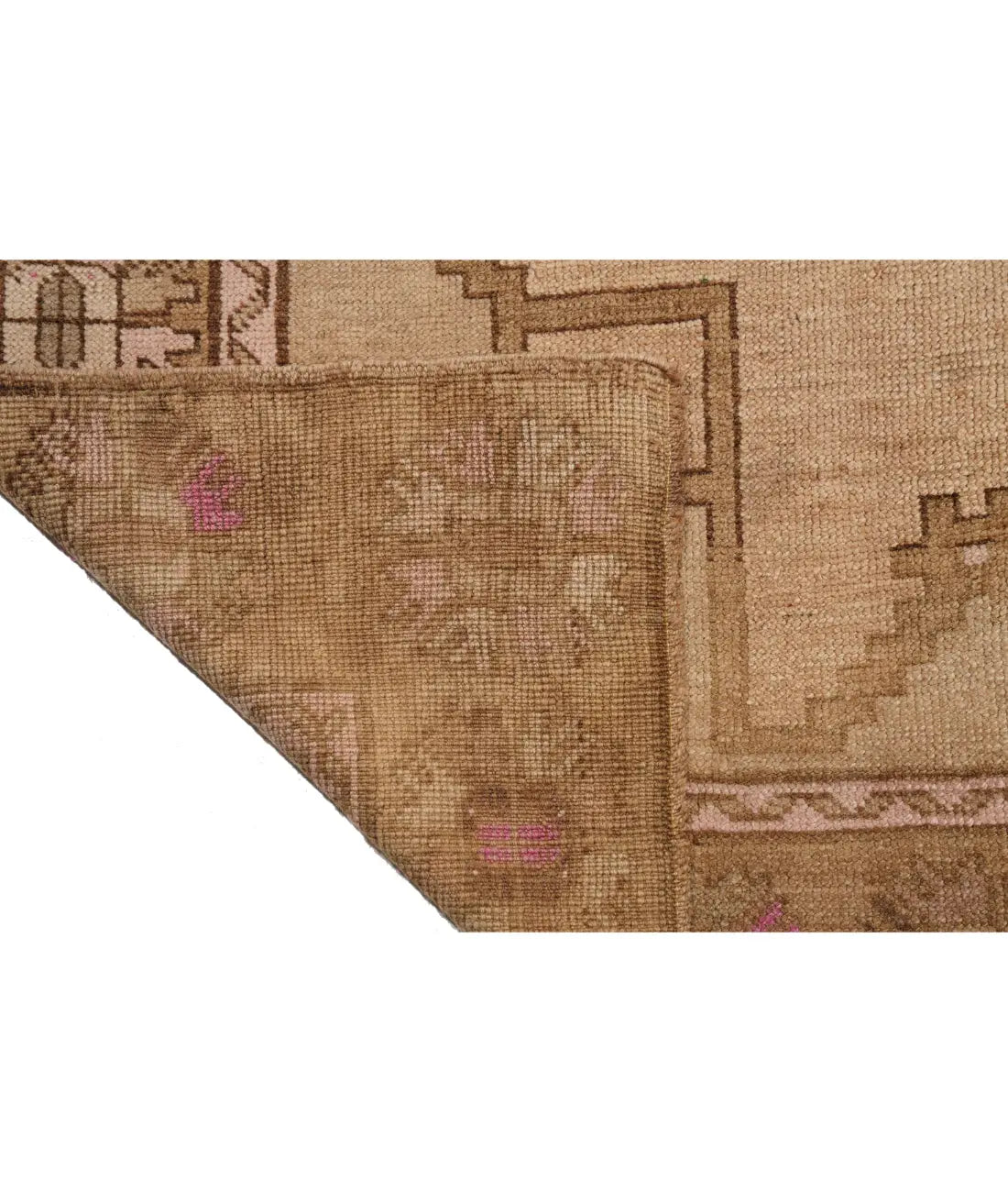 Hand Knotted Vintage Turkish Kars Wool Rug - 4'2'' x 11'9''