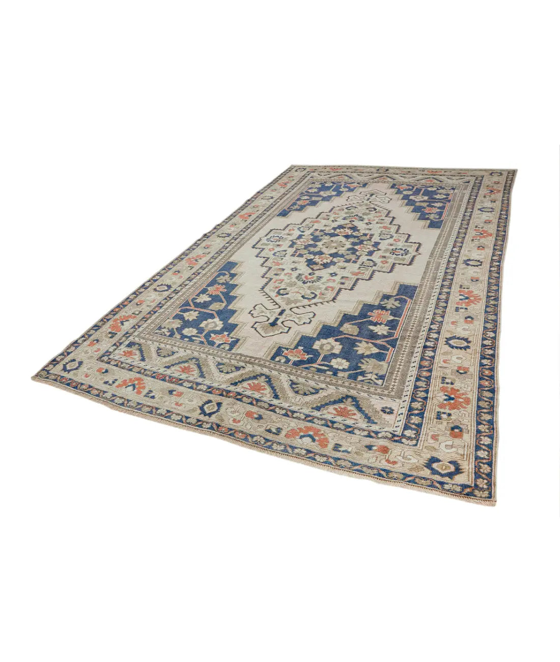 Hand Knotted Vintage Turkish Taspinar Wool Rug - 6'4'' x 10'10'' Arteverk Arteverk Rugs