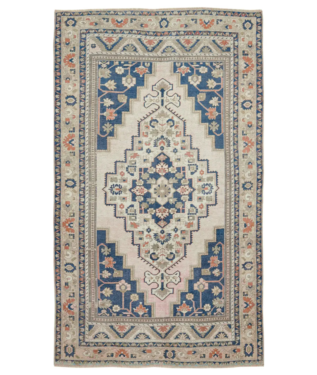 Hand Knotted Vintage Turkish Taspinar Wool Rug - 6'4'' x 10'10''