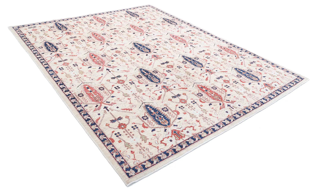 Hand Knotted Ziegler Bakshaish Wool Rug - 8'1'' x 9'11'' - Arteverk Rugs Area rug