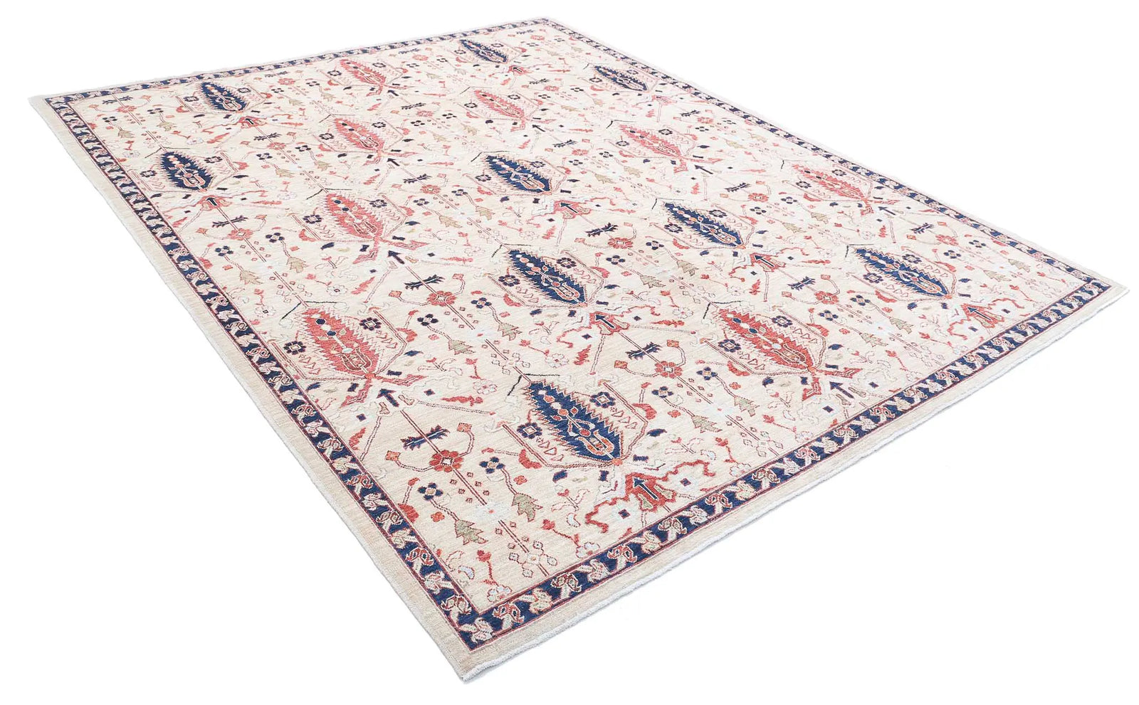 Hand Knotted Ziegler Bakshaish Wool Rug - 8'1'' x 9'11'' - Arteverk Rugs Area rug