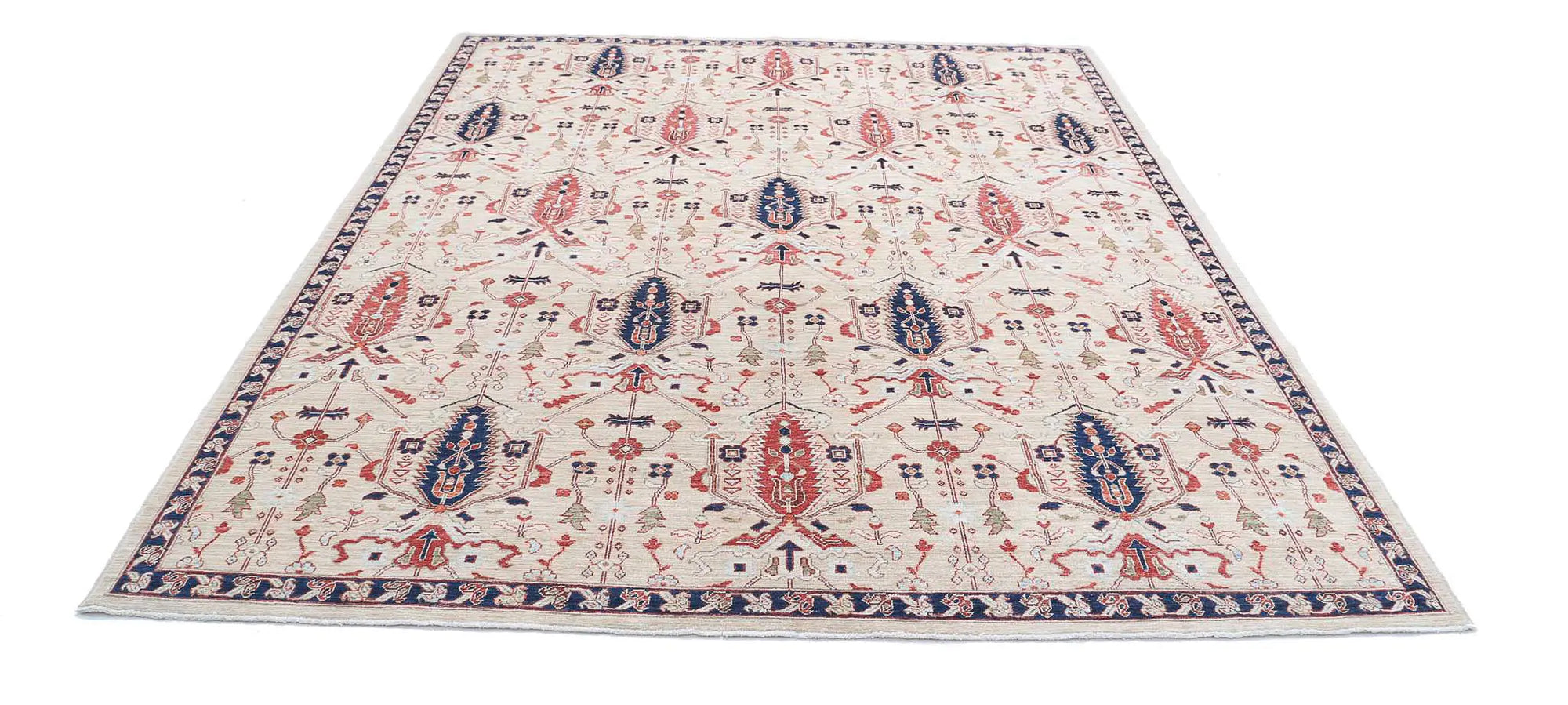 Hand Knotted Ziegler Bakshaish Wool Rug - 8'1'' x 9'11'' - Arteverk Rugs Area rug