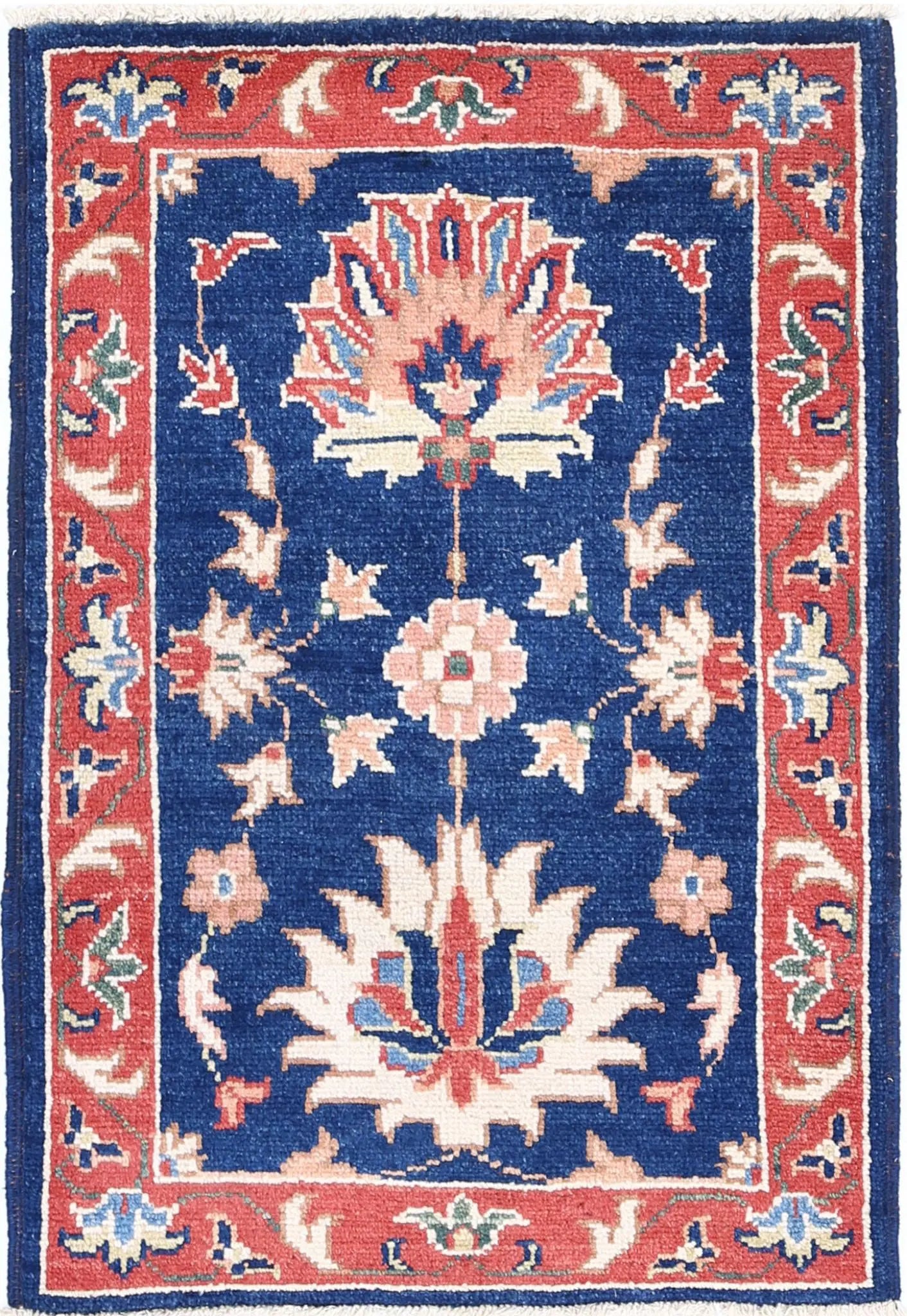 Hand Knotted Ziegler Farhan Gul Wool Rug - 1'11'' x 2'11''