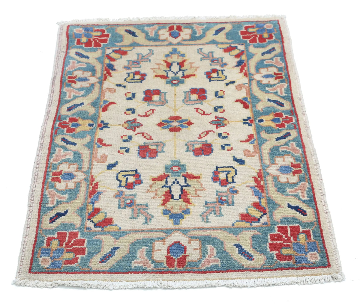 Tapis en laine Ziegler Farhan Gul noué à la main - 2'0'' x 2'11''