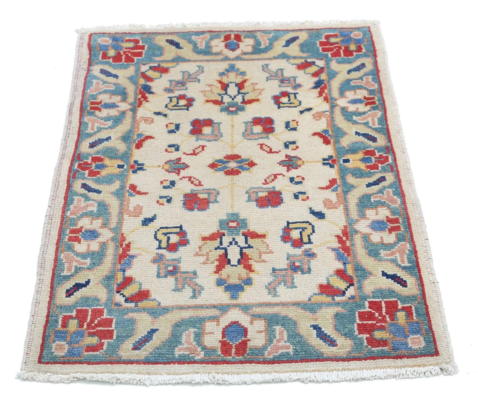 Tapis en laine Ziegler Farhan Gul noué à la main - 2'0'' x 2'11''