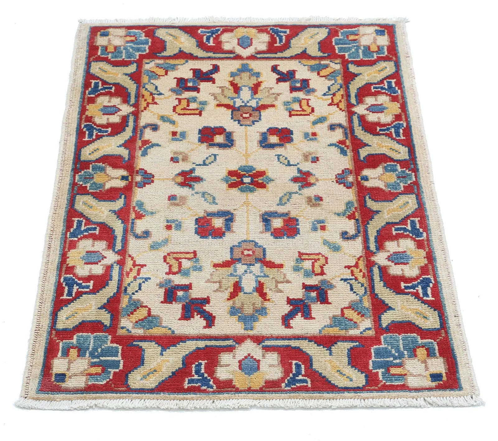 Tapis en laine Ziegler Farhan Gul noué à la main - 2'0'' x 2'11''