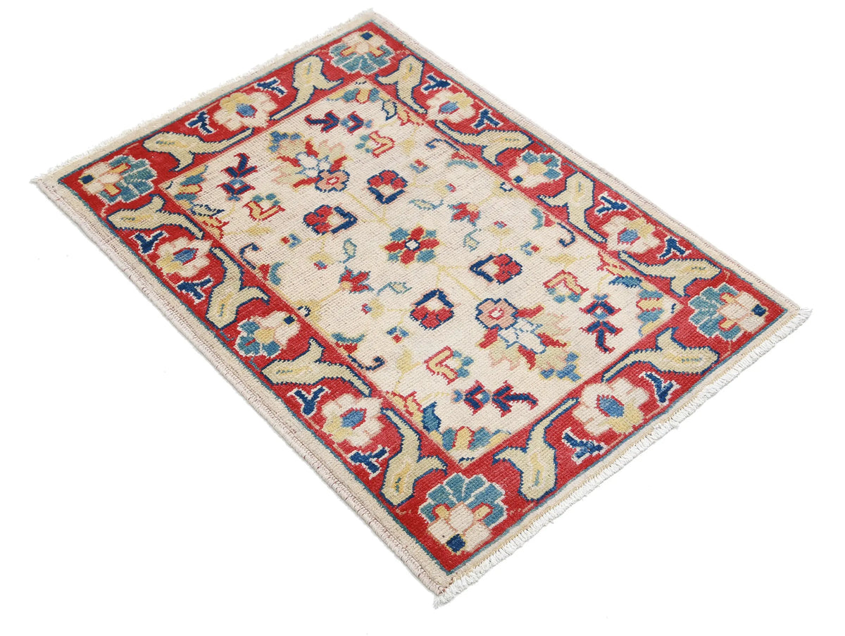 Tapis en laine Ziegler Farhan Gul noué à la main - 2'0'' x 2'9''