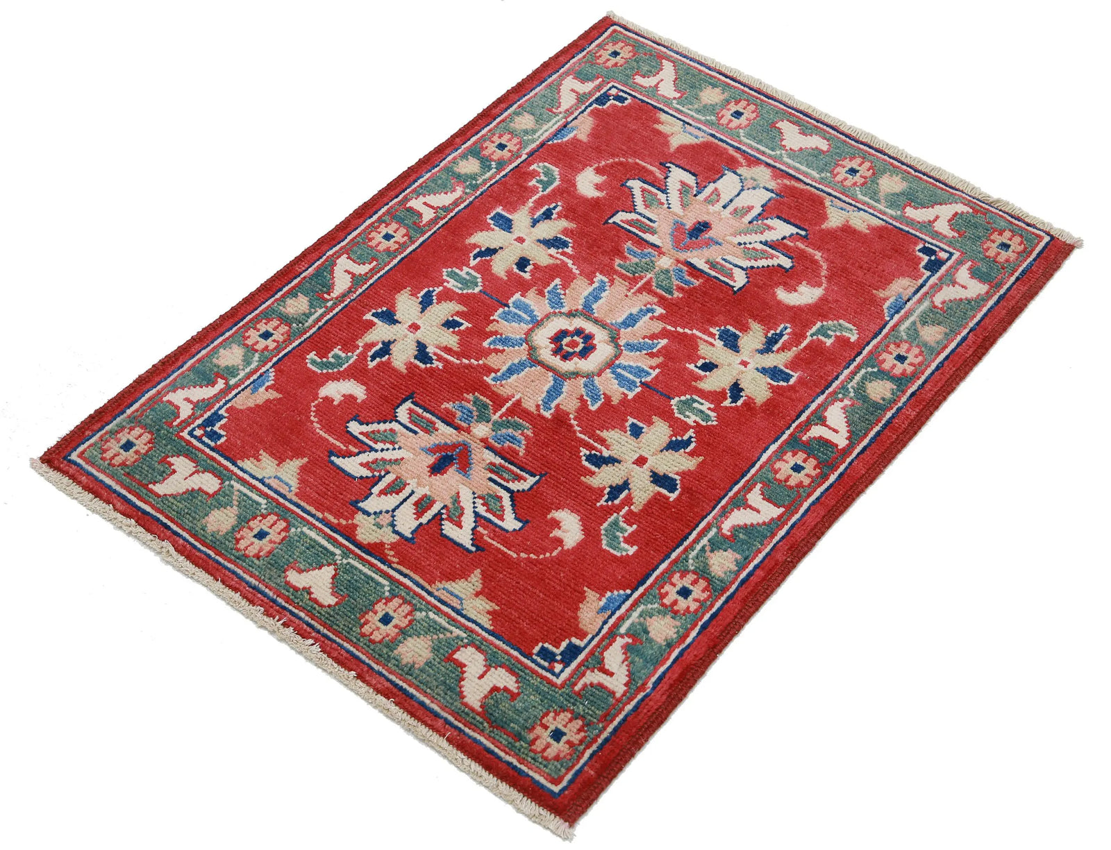 Tapis en laine Ziegler Farhan Gul noué à la main - 2'0'' x 2'9''