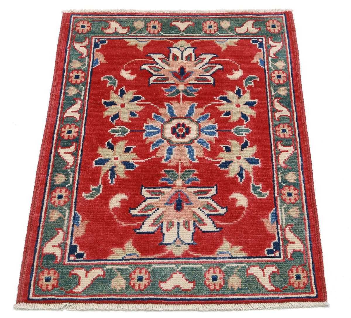Tapis en laine Ziegler Farhan Gul noué à la main - 2'0'' x 2'9''