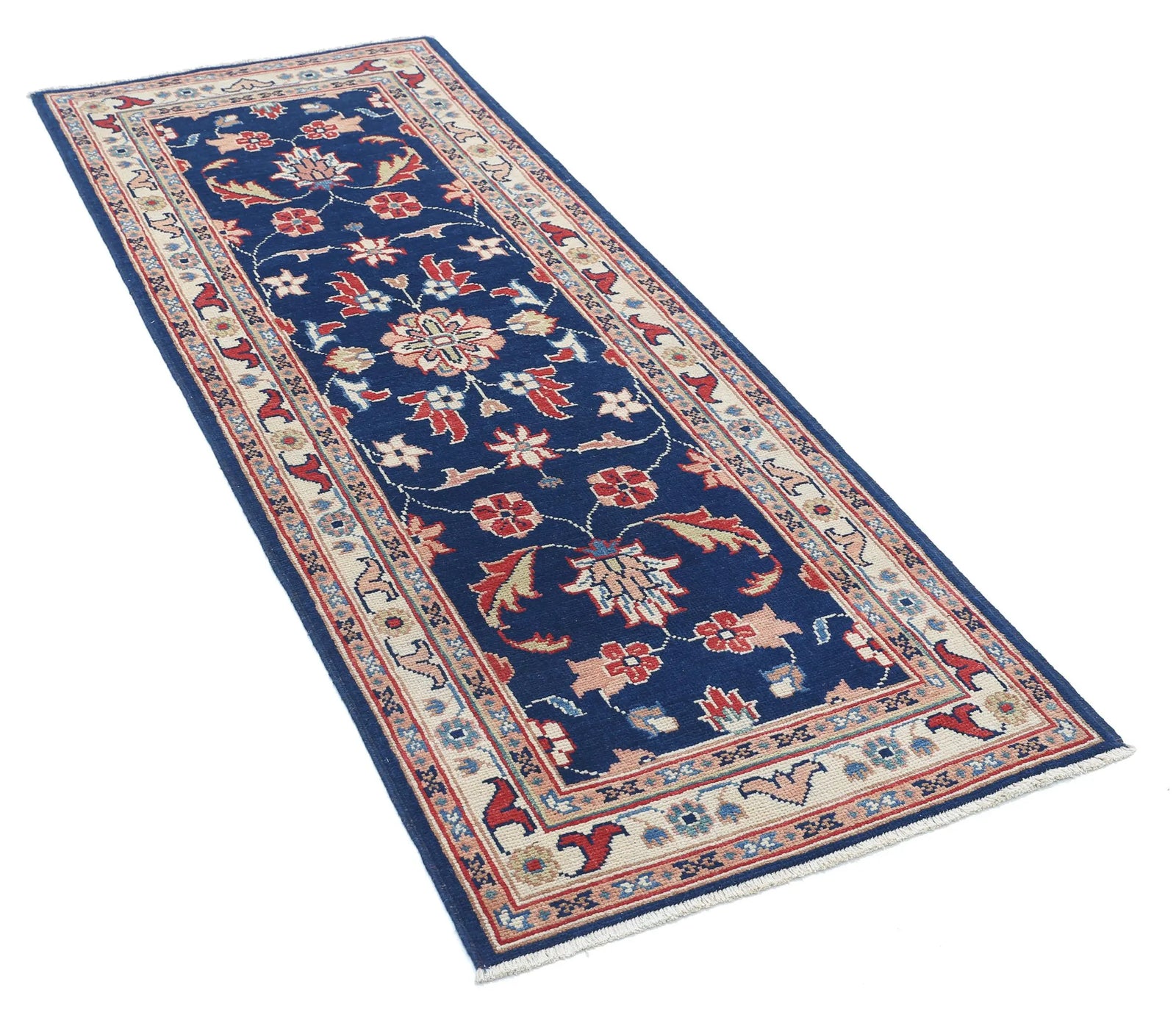 Tapis en laine Ziegler Farhan Gul noué à la main - 2'5'' x 6'3''