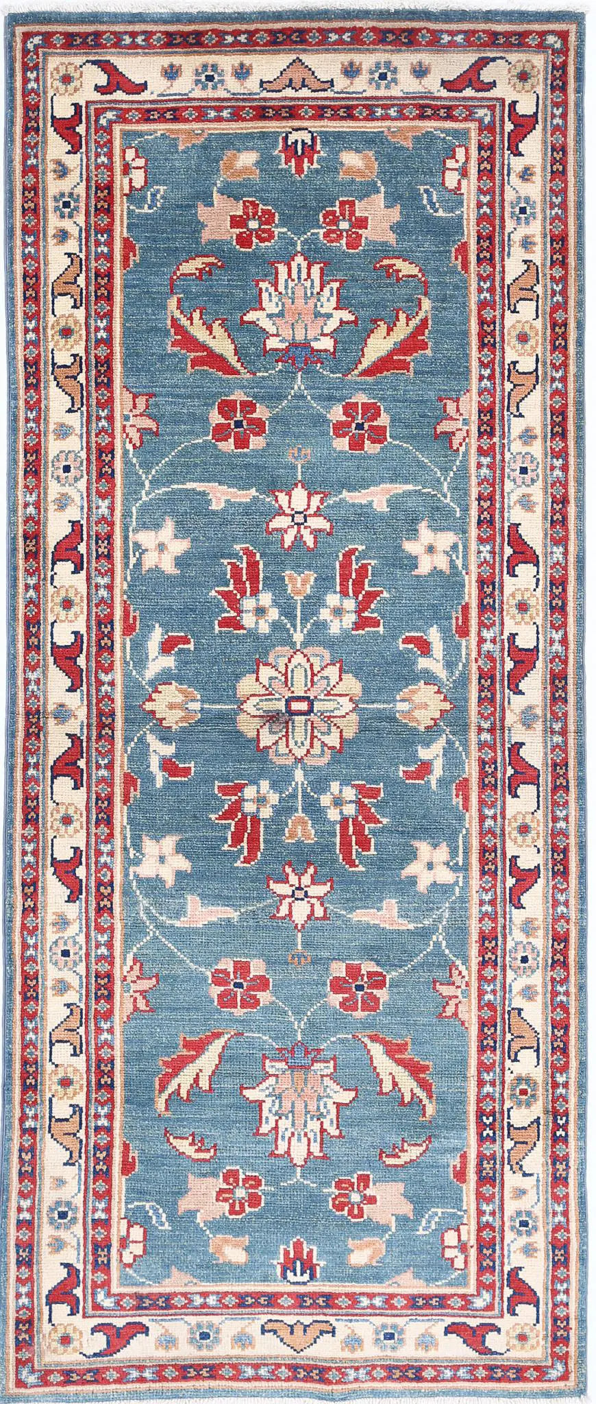 Hand Knotted Ziegler Farhan Gul Wool Rug - 2'5'' x 6'5''