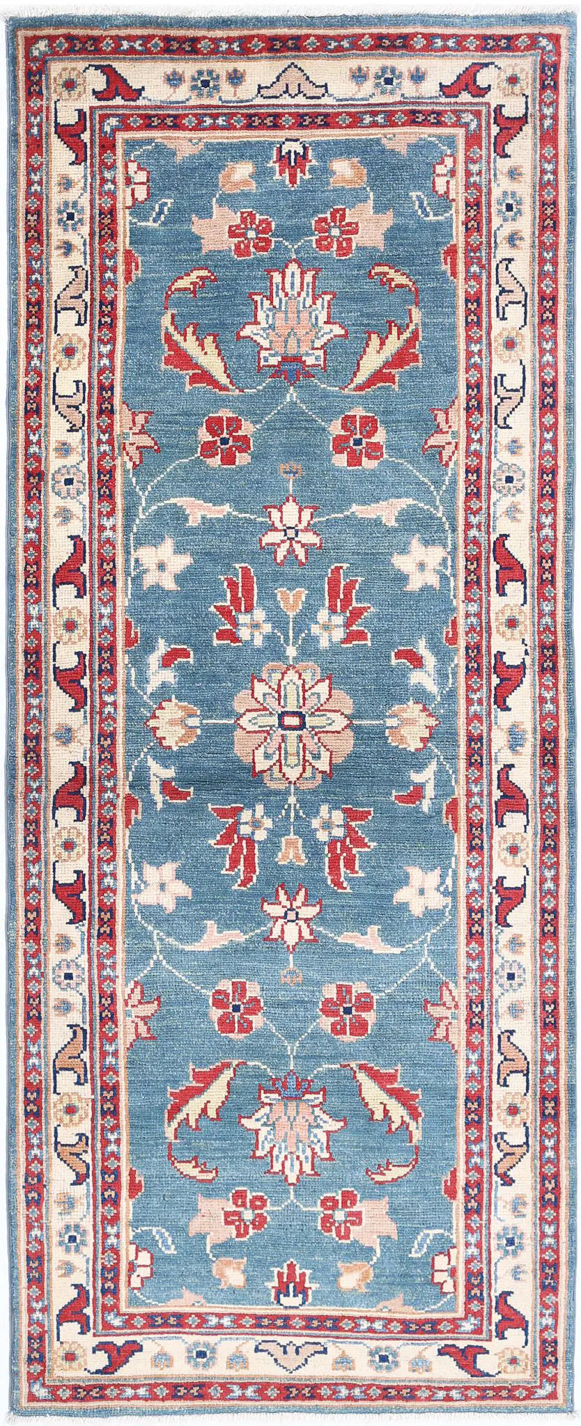 Hand Knotted Ziegler Farhan Gul Wool Rug - 2'6'' x 6'5''